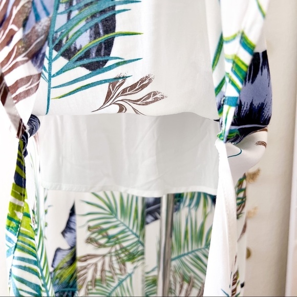 AAKAA Leaf Print Crop Top and Maxi Skirt Two Piece Set - Picture 10 of 16